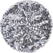 [TRADERPLUS] Women Sparkly Sequin Beret Fashion Beanie for Dancing Party, Club, Disco