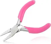 LEONTOOL Mini Duckbill Pliers for Jewelry Making - Small Flat Nose Pliers, Slim Line Precision, Ideal for Beading Wire & Bending