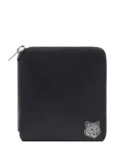 Maison Kitsuné Fox Head Patch Zip-Around Wallet One size Black