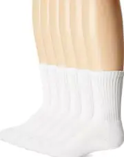 Jefferies Kids Seamless 3-Pack White Crew Socks Size S 11258