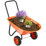 Wheelbarrow Cart 2 Wheels Garden Dump Cart 397 lbs Yard Utility Cart