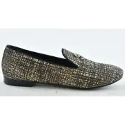 Chanel 19P Black Pink Glitter CC Logo Mule Moccasin Ballet Loafer Flat 36.5