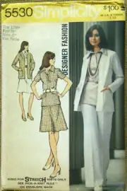 SIMPLICITY PATTERN 5530 CARDIGAN PANTS MISSES PETITE SIZE 12 UNCUT VINTAGE 1973