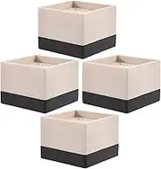 Bed Risers Square 4pcs Heavy Duty Furniture Elevators Bed Frame Lifters Non-slip Chair Legs Raisers for Sofa Couch Desk Table Cabinet Washing Machine Couch Risers