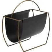 Pangea Home Blake Metal Magazine Rack in Black