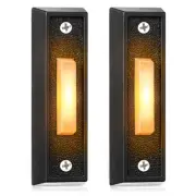 Saillong 2 Pcs Lighted Doorbell Button, Wired Door Bell Push Buttons LED Door...