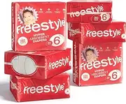 Freestyle Diapers – (Size 6) Hyper Absorbent & Non-Toxic – BambooTek Core & Safe for Sensitive Skin – Ultra Soft Diapers (35+ lbs) – 120 Count