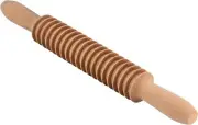 Beech Wood 7Mm Fettuccine Pasta Cutter Noodle Lattice Roller Docker Dough Cutter