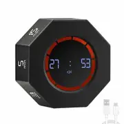 Rechargeable Visual Timer 8 Angle Auto Rotating Screen with Gravity Sensor Digital Timers for Classroom Small Kitchen Timers for Cooking Work Study,Black