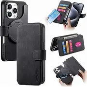 RUNGOS for iPhone 11 Pro Case MagSafe, with Detachable Magnetic Wallet (3 Card Holder & Cash Pocket, RFID Blocking Folio Flip PU, Phone Stand) 11Ft Shockproof for iPhone 11 Pro Wallet Case