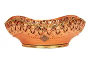 Brass Copper Curve Fruit Bowl Basket Home Decor & Tableware Gift Item 1350 ML