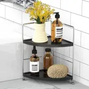 Corner Shelf Rack Bathroom Storage 2-tier Kitchen Spice Standing Countertop