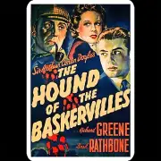 Sherlock Holmes Tin Metal Sign 8x12 Basil Rathbone Hound Baskervilles Movie Art