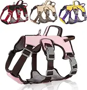 LiebeDD Dog Harness for Small, Medium Dogs, Puppies Harness, Anti-Pull Harness, Dog Safety Harness, Escape Proof, Panic Harness for Dogs, Pull Harness, Dog, Pink, M