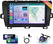 [8 CORE 6G+128G] Car Radio for Toyota Prius 2010-2015 with Wireless Apple Carplay/Android Auto, 9 Inch Android 13 IPS Touch Screen Car Stereo, Bluetooth, GPS Navi, WiFi, SWC, DSP + Backup Camera