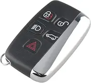 FLJKCT 5 Buttons Smart Remote Key Keylessr Key Case Keys Shell,for Land Rover Ranger Rove Evoque Discovery 4 Freelander Evoque