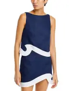 Staud Raphael Linen Wave Top