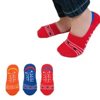 在飛比找松果購物優惠-台灣製 萊卡 兒童雙止滑隱形襪 腳後跟 腳底止滑 (星星) 