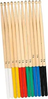HYTROVE 6 Pairs Non Slip Maple Drumsticks Percussion Drumsticks for Acoustic and Electronic Drums Durable Gripping Sticks for Beginners and Professionals for Practice and Performances