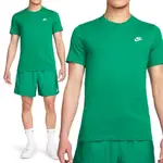 NIKE NSW CLUB TEE 男款 綠色 運動 上衣 刺繡 LOGO 休閒 圓領 短袖 AR4999-365