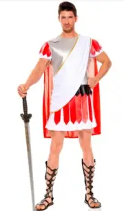 Hunk Julius Caesar Gladiator Adult Men's Costume Medium
