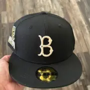 Exclusive New Era Brooklyn Dodgers Ebbets Field Fitted Hat MLB Club Size 7 1/2