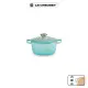 【Le Creuset】典藏琺瑯鑄鐵鍋圓鍋 16cm(薄荷綠-鋼頭)