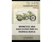 Motorcycle, Solo Harley-Davidson Model WLA Technical Manual