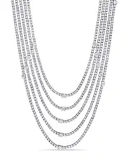 Certified 18K 16.14 ct. tw. Diamond Necklace NoSize NoColor