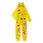 Pokemon Pikachu Pokeball Hooded Union Suit Sleeper Pajamas Size 8 NWT