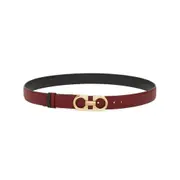 [Ferragamo] Ferragamo Reversible Gancini-buckle Belt 80 CM RED/BLACK