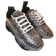 Moschino 40 Double Bubble Wrap Teddy Bear Sneakers Black Grey Trainers Low 9