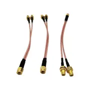 3-Pack Radio Frequency Coaxial Connection Cable SMA Splitter Cable Black