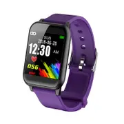 VO421C 1.3" IPS Color Touch Screen IP67 Waterproof Smart Watch Pedometer Heart Rate Blood Pressure Monitor Fitness Bracelet PURPLE COLOR