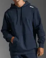 Aspire Pullover Hoodie, 2XU, M, Midnight/White, Male