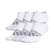 Adidas Men's Superlite Compression No Show Socks White 6 Pairs