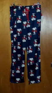 NWT Unisex Peanuts Snoopy with a Big Red Bow Tie Sleep Pants Pajamas ~ sz M