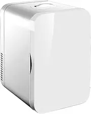 8L Mini Fridge for Bedrooms Table Top Refrigerator Portable Makeup Skincare Fridge Quiet Food Heater & Beverage Cooler for Car/Camping/Travel AC+DC Power