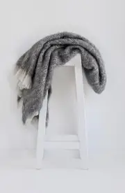 Masterweave Windermere Alpaca Throw Rug Blanket - Granite