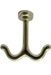 Harnisch Company H280-3AL Under Shelf Hook Ceiling Hook Double Prong Gold
