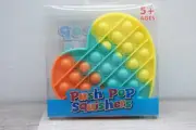 New Push Pop Squishers Multicolor Heart Shaped Fidget Sensory Toy NIP
