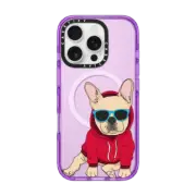 iPhone 16 Pro Impact Case MagSafe Compatible Hipster Frenchie - Fawn