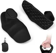 WADY Gym Grips for Weight Lifting & Cross Training - Non-Slip Rubber Fingerless Workout Gloves with Storage Box, Unisex Palm Protection Gym Gloves for Men Women (2 Pairs)