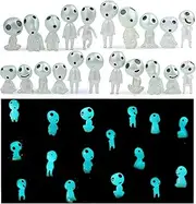Emyzkc 20PCS Luminous Ghost Garden Statue Tree Elves Garden Gnome Glow Accessories Glow in Dark Tree Elves Fairy Micro Landscape Outdoor Decoration for Patio Yard Lawn (Blue 20pcs)