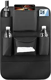 Backseat Organizer - Back Seat Protector | Reusbale And Black Color Car Storage Organizer, Adjustable Multipurpose Anti-kick Pad Protector Portable For Vehicle Truck Sedan, Auto Storage Bag