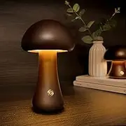 KAPJHRX Mushroom Lamp, Mushroom Bedside Table Lamp Rechargeable Portable Night Light Mushroom Decor Night Light for Ambient, Kids, Bedroom, Living, Girl Gift