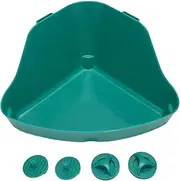 LeoLeoii Small Animal Litter Box Rabbit Litter Box Corner Litter Pan Fan Shaped Rabbit Corner Toilet Box Potty Trainer for Guinea Pigs Chinchilla Ferret Rabbit Small Animal(31.5 * 20 * 15cm)