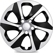 4-Pack Hubcaps Compatible with Toyota RAV4 2019 2020 2021 2022 2023 2024, 17 inch 17" Steel Wheel, Wheel Covers Skins, Snap On Tire Cover Replacement, Black and Silver (Silver and Black)