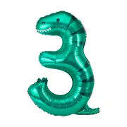 Dinosaur Number 3 Foil Balloon