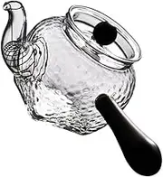 KOCKSHION 1Pc Heat Resistant Glass Teapot with Handle Home Tea Kettle for Nettle Tea Iced Tea and Hot Beverages Practical and Easy to Clean